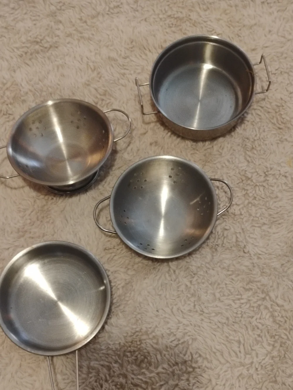 Stainless Steel Toy Cookware Set - Silver